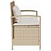 Panca Portaoggetti da Giardino con Cuscino Beige in Polyrattan - Foto miniatura 7