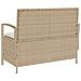 Panca Portaoggetti da Giardino con Cuscino Beige in Polyrattan - Foto miniatura 8