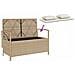 Panca Portaoggetti da Giardino con Cuscino Beige in Polyrattan - Foto miniatura 9