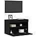 Armadi per TV  con luci LED 2 pcs Nero Rovere 60x30x40 cm - Foto miniatura 2