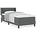 Letto a Box Spring con Materasso Grigio Scuro 80x200 cm Tessuto - Foto miniatura 4