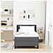 Letto a Box Spring con Materasso Grigio Scuro 80x200 cm Tessuto - Foto miniatura 5