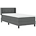 Letto a Box Spring con Materasso Grigio Scuro 80x200 cm Tessuto - Foto miniatura 7