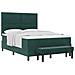 Letto Box Spring con Materasso & Panca Verde Scuro 140x190 cm Velluto - Foto miniatura 1