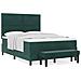 Letto Box Spring con Materasso & Panca Verde Scuro 140x190 cm Velluto - Foto miniatura 4