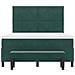 Letto Box Spring con Materasso & Panca Verde Scuro 140x190 cm Velluto - Foto miniatura 9