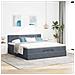 Struttura Letto Pouf con Materassi 200x200 cm Velluto - Foto miniatura 4