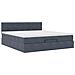 Struttura Letto Pouf con Materassi 200x200 cm Velluto - Foto miniatura 5