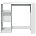 Tavolo Bar con Ripiano Bianco 124x46x103,5 cm in Truciolato - Foto miniatura 4