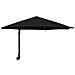 Ombrellone da giardino a parete con LED Nero 248 cm - Foto miniatura 1