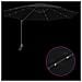 Ombrellone da giardino a parete con LED Nero 248 cm - Foto miniatura 9