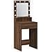 Scrivania per Trucco con Luci LED - Rovere Marrone - 50x41x135 cm - Foto miniatura 1