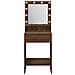 Scrivania per Trucco con Luci LED - Rovere Marrone - 50x41x135 cm - Foto miniatura 4