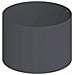 Vaso da giardino Antracite 90 x 90 x 20 cm Acciaio - Foto miniatura 7
