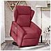 Poltrona Alzapersona Reclinabile Elettrica Rosso Vino Tessuto - Foto miniatura 2