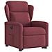 Poltrona Alzapersona Reclinabile Elettrica Rosso Vino Tessuto - Foto miniatura 4