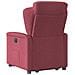 Poltrona Alzapersona Reclinabile Elettrica Rosso Vino Tessuto - Foto miniatura 7