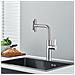 Rubinetto per lavello da cucina, Blackswan, tipo M359, modello nichelato, con doccia mobile a 4 vie, misura 33,5 cm - Foto miniatura 4