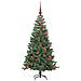 Albero di Natale con 150 LED con supporto Verde 120 cm PVC - Foto miniatura 4