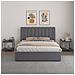 Savannah Letto Con Scatola Di Stoccaggio 140x190cm Velluto Grigio Scuro - Foto miniatura 3