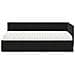 Struttura Letto Angolare con Materasso 2 pcs Nero Velluto - Foto miniatura 5