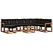 Set di divani da esterno con cuscino 9 pcs Naturale e Nero - Foto miniatura 1