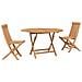 Set Bistro da Giardino 3 pcs Naturale Legno di teak solido - Foto miniatura 1