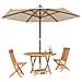 Set Bistro da Giardino 3 pcs Naturale Legno di teak solido - Foto miniatura 3