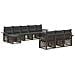 Set Divano da Giardino 10 pcs Grigio polyrattan - Foto miniatura 1