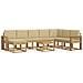 Set di divani da esterno con cuscino 9 pcs Bianco e Beige - Foto miniatura 1