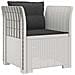 Poltrona a 1 Posto con Cuscini Aspetto Rattan PP Bianco - Foto miniatura 1