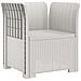 Poltrona a 1 Posto con Cuscini Aspetto Rattan PP Bianco - Foto miniatura 3