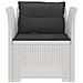 Poltrona a 1 Posto con Cuscini Aspetto Rattan PP Bianco - Foto miniatura 4