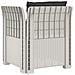 Poltrona a 1 Posto con Cuscini Aspetto Rattan PP Bianco - Foto miniatura 6