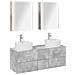 Set di mobili per il bagno 5 pcs Grigio Cemento - Foto miniatura 1