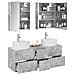 Set di mobili per il bagno 5 pcs Grigio Cemento - Foto miniatura 3