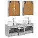 Set di mobili per il bagno 5 pcs Grigio Cemento - Foto miniatura 8