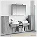 Set di mobili per il bagno 6 pcs Sonoma grigio - Foto miniatura 2
