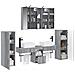 Set di mobili per il bagno 6 pcs Sonoma grigio - Foto miniatura 3