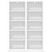 Mobile per CD 2 pz Bianco 33 x 23,5 x 97,5 cm - Foto miniatura 6