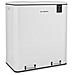 Pattumiera A Pedale Da Cucina In Acciaio Inox, 2x30l, Bianco - Foto miniatura 2