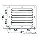 Griglia areazione inox 115 x 127 mm - Foto miniatura 1