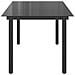 Tavolo Da Pranzo Per Giardino Vetro Alluminio 190x90x74 Cm Nero - Foto miniatura 4