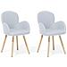 Sedia Grigia Con Design Moderno - Sedie Da Pranzo Imbottite - Brookville - Foto miniatura 10