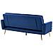 Divano Letto 3 Posti In Velluto Blu Navy Vettre - Foto miniatura 12