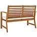 Panca da Giardino 120 cm con Cuscino Crema in Legno di Acacia - Foto miniatura 4
