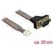 89632 RS-232 DB9 9 pin serial RS-232 Nero, Grigio, Rosso cavo di interfaccia e adattatore - Foto miniatura 2