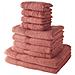 Set 4 Asciugamani Ospiti 30x50 Cm + 4 Asciugamani 50x100 Cm + 2 Asciugamani 70x130 Cm 100% Cotone Terracotta - Foto miniatura 1