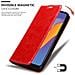 Custodia Compatibile Con Honor 8a 2020 In Rosso Mela - Coperchio Protettiva Con Chiusura Magnetica, Funzione Stand E Tasca Per Le Carte - Foto miniatura 7