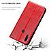 Custodia Compatibile Con Honor 8a 2020 In Rosso Mela - Coperchio Protettiva Con Chiusura Magnetica, Funzione Stand E Tasca Per Le Carte - Foto miniatura 8